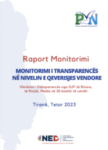 Raport Monitorimi  NË NIVELIN E QEVERISJES VENDORE